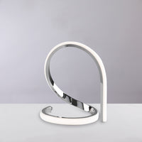 Lumetto Moderno Infinity Luce Led Integrata Metallo E Alluminio Cromo