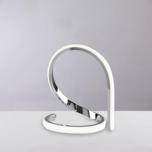 Lumetto Moderno Infinity Luce Led Integrata Metallo E Alluminio Cromo