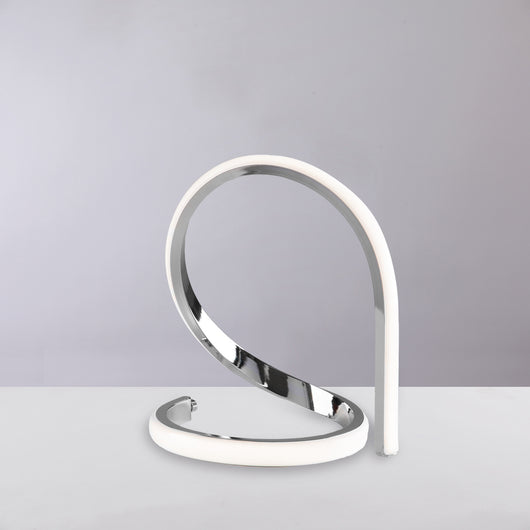 Lumetto Moderno Infinity Luce Led Integrata Metallo E Alluminio Cromo