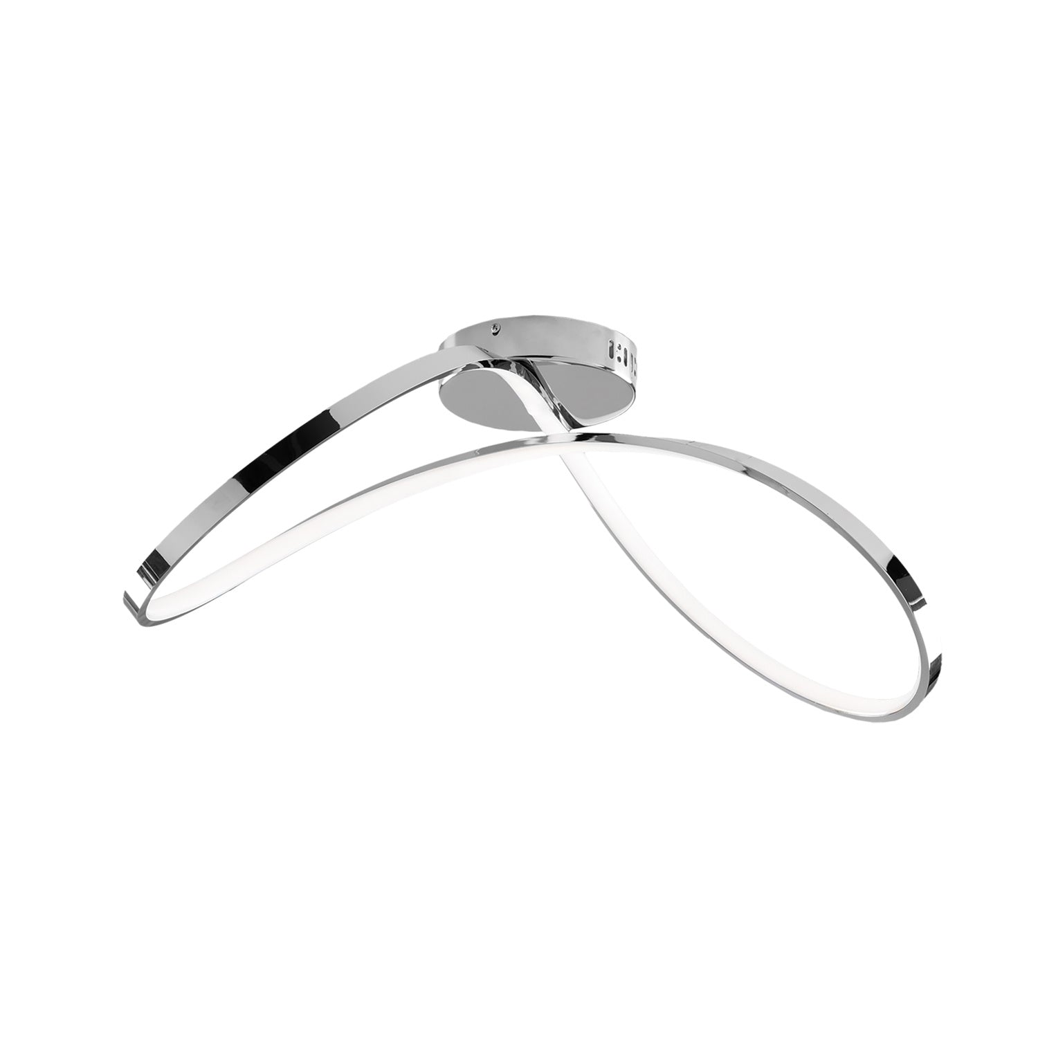 Plafoniera Moderna Infinity Luce Led Integrata Metallo E Alluminio Cromo