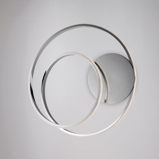 Applique Moderna Malena Con Led Integrato Metallo E Alluminio Cromo Lucido