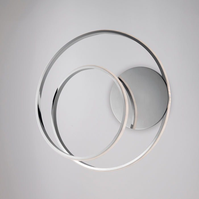 Applique Moderna Malena Con Led Integrato Metallo E Alluminio Cromo Lucido