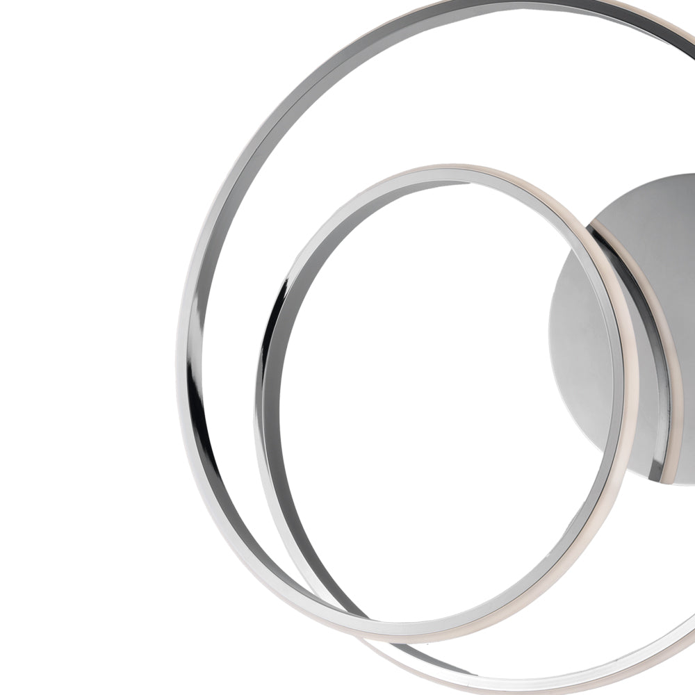 Applique Moderna Malena Con Led Integrato Metallo E Alluminio Cromo Lucido