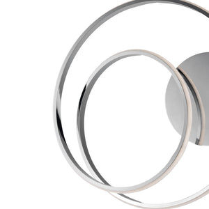 Applique Moderna Malena Con Led Integrato Metallo E Alluminio Cromo Lucido