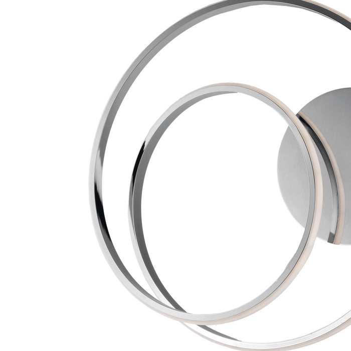 Applique Moderna Malena Con Led Integrato Metallo E Alluminio Cromo Lucido