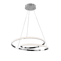 Plafoniera Moderna Malena Con Led Integrato Metallo E Alluminio Cromo Lucido
