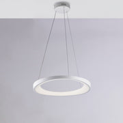 Sospensione Moderna Circolare Anna Led Integrato In Alluminio Bianco