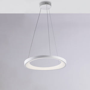 Sospensione Moderna Circolare Anna Led Integrato In Alluminio Bianco