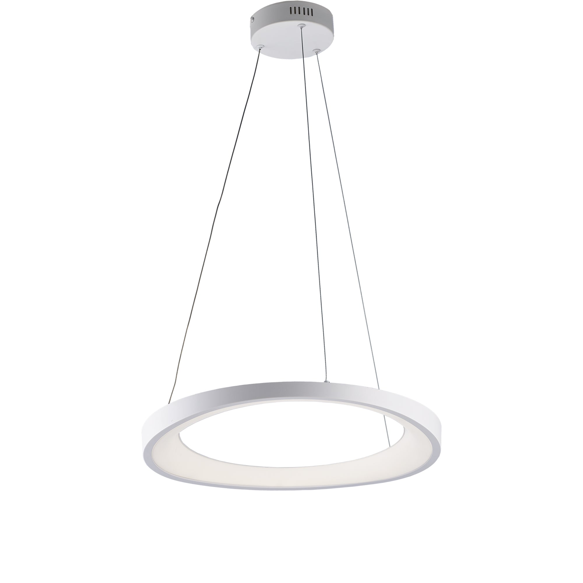 Sospensione Moderna Circolare Anna Led Integrato In Alluminio Bianco