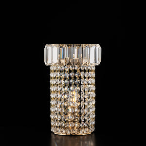 Vladimir Lumetto in ferro e ottone dorato con strass 1 luce H.27 Ø18 BL263-LT-OR