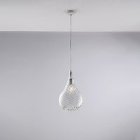 Lampadario Moderno Pluvia Metallo Trasparente 1 Luce E27