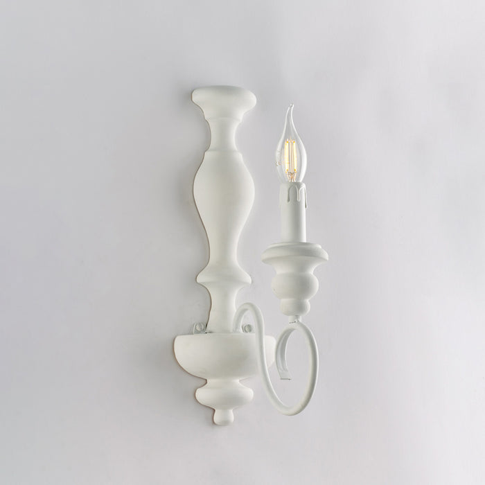 Applique Shabby Chic Cascina Bianco 1 Luce E14