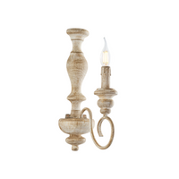 Cascina Applique in legno e ferro bianco e tortora 1 luce .13 P.21 BL265-AP1-BT