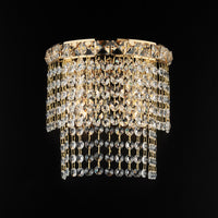 Wagner Applique in ferro e ottone dorato con strass 2 luci .14 P.21 BL266-AP2-OR