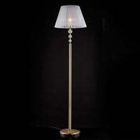 Piantana Classica Ruben Metallo Oro E Cristallo 1 Luce E27