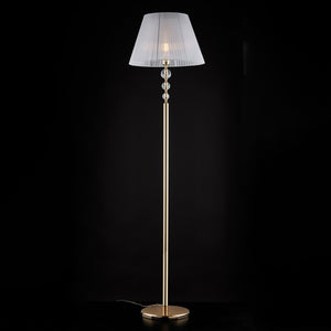 Piantana Classica Ruben Metallo Oro E Cristallo 1 Luce E27