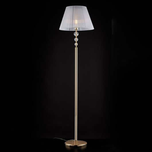 Piantana Classica Ruben Metallo Oro E Cristallo 1 Luce E27