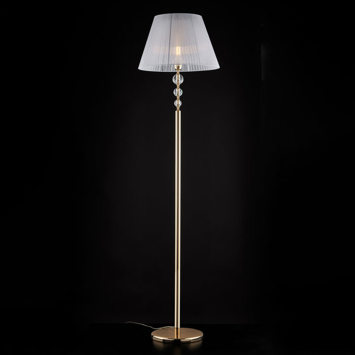 Piantana Classica Ruben Metallo Oro E Cristallo 1 Luce E27