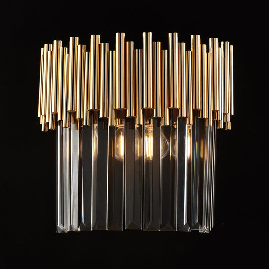 Ravel Applique in ferro dorato con strass 2 luci .28 P.14 BL268-AP2-OR