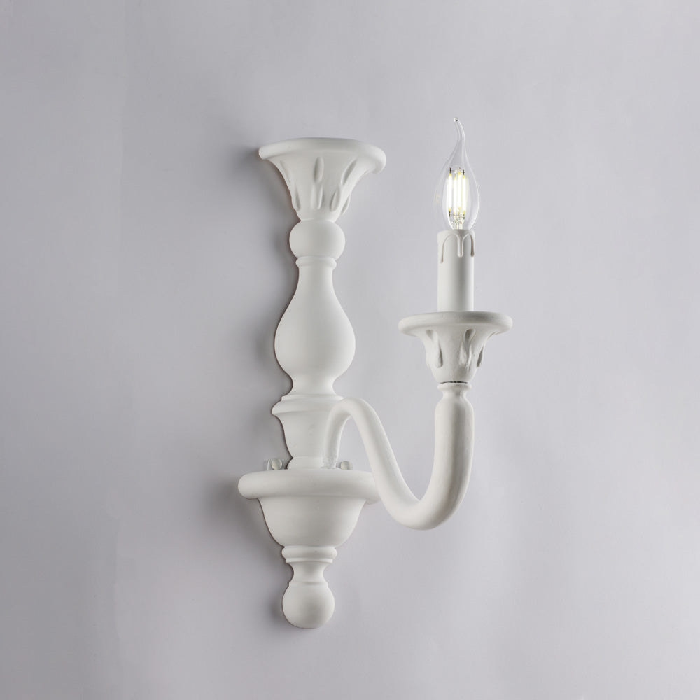 Lucca Applique in legno bianco shabby 1 luce .13 P.26 BL271-AP1-BCO