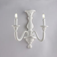 Lucca Applique in legno bianco shabby 2 luci .35 P.21 BL271-AP2-BCO