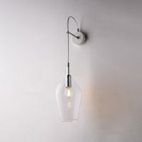 Ares Applique in ferro con vetro trasparente pyrex 1 luce .14 P.21 BL273-AP1-TR