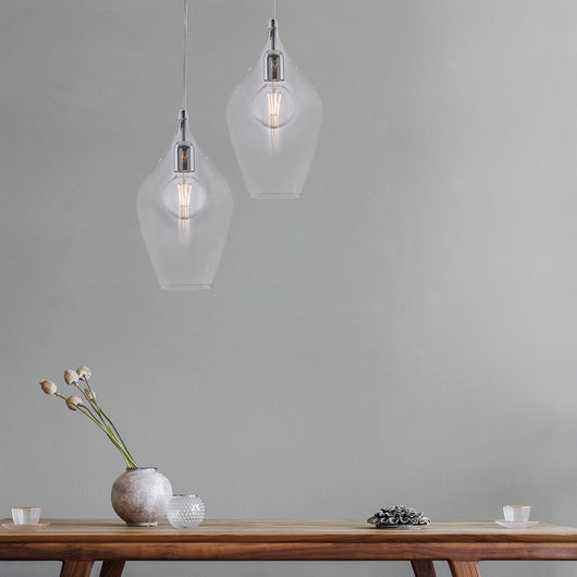 Lampadario Contemporaneo Ares Metallo Trasparente 1 Luce E27