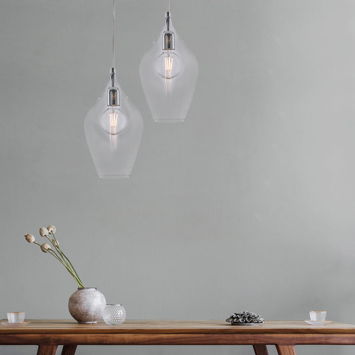 Lampadario Contemporaneo Ares Metallo Trasparente 1 Luce E27