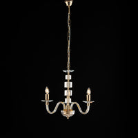 Lampadario Contemporaneo Franz Cristallo Oro 3 Luci E14