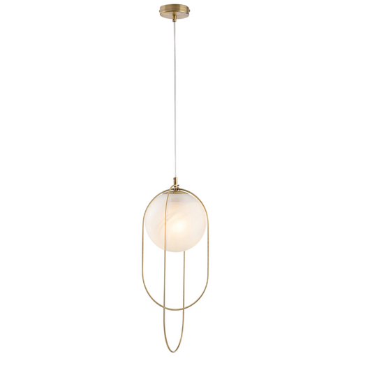 Erik Sospensione in ferro cromo nero 1 luce con sfera dm.20  156 Ø23 BL277-S1-BRZ