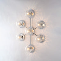 Armonia Plafoniera in ferro cromo lucido 7 luci  L.85 x 62 BL285-PL7-CR