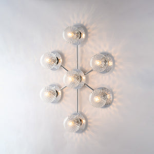 Armonia Plafoniera in ferro cromo lucido 7 luci  L.85 x 62 BL285-PL7-CR