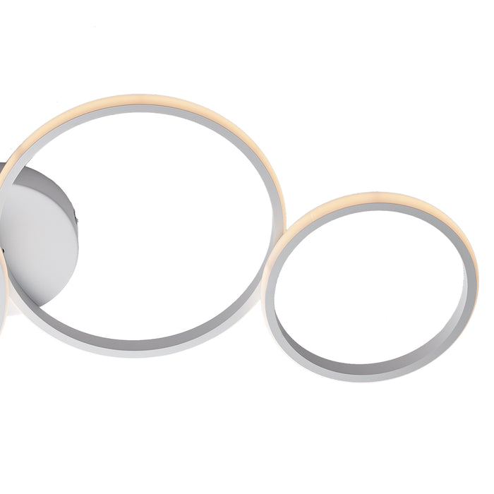 Plafoniera Moderna Atena Alluminio Bianco Led Integrato 48 W Cct E Telecomano