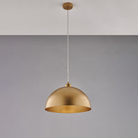 Sospensione Industrial 1 Luce Marcus In Ferro Laccato Oro Diam 35