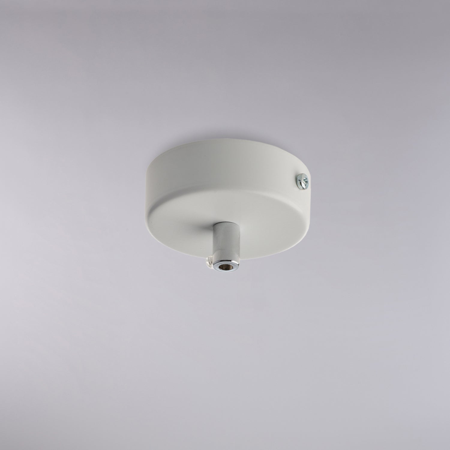 Rosone 1 Luce In Ferro Laccato Bianco Diametro 8 Cm