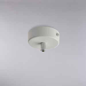 Rosone 1 Luce In Ferro Laccato Bianco Diametro 8 Cm