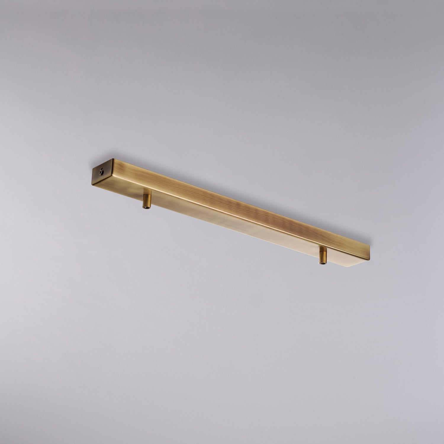 Binario Rettangolare Multicavo 2 Luci In Ferro Bronzato 50 Cm