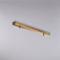 Binario Rettangolare Multicavo 2 Luci In Ferro Bronzato 50 Cm