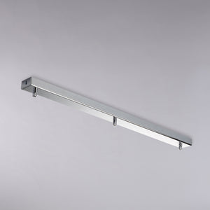 Binario Rettangolare Multicavo 3 Luci In Ferro Cromato 70 Cm