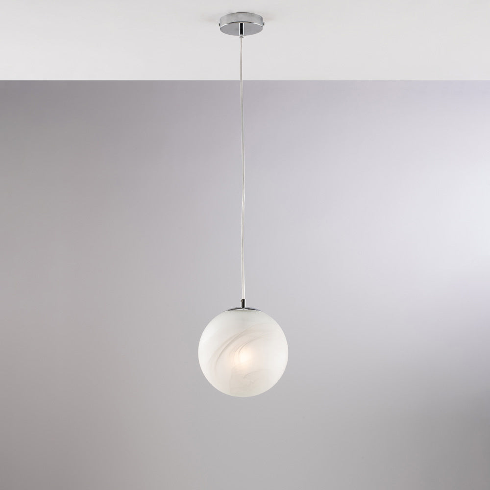 Sospensione Contemporanea Olaf Metallo Cromo 1 Luce E27