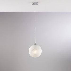 Sospensione Contemporanea Olaf Metallo Cromo 1 Luce E27