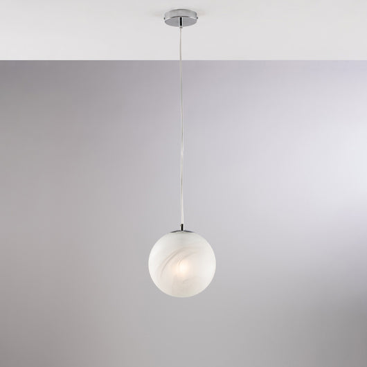 Sospensione Contemporanea Olaf Metallo Cromo 1 Luce E27