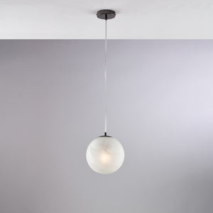 Sospensione Contemporanea Olaf Metallo Cromo Nero 1 Luce E27