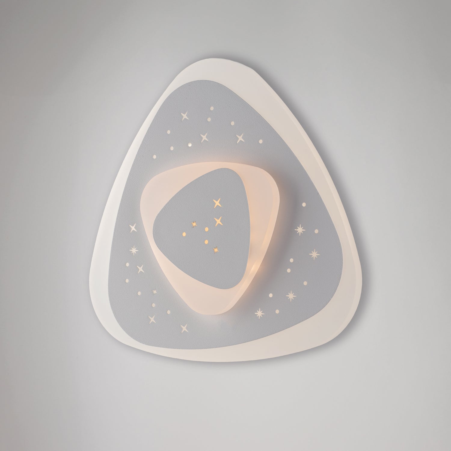 Plafoniera Moderna In Metallo Bianco Led Integrato 3000K E 4500 K Diam. 50 Cm