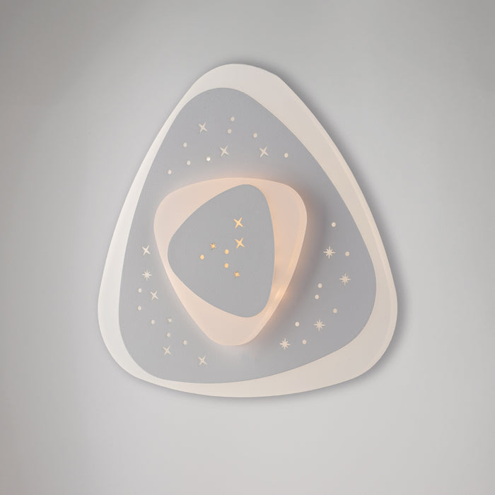 Plafoniera Moderna In Metallo Bianco Led Integrato 3000K E 4500 K Diam. 50 Cm