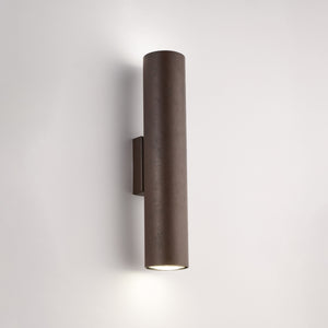 Applique Moderna A Cilindro Dag 2 Luci Gu10 In Ferro Laccato Ruggine