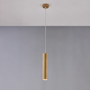 Sospensione Moderna A Cilindro Dag 1 Luce Gu10 In Ferro Laccato Oro