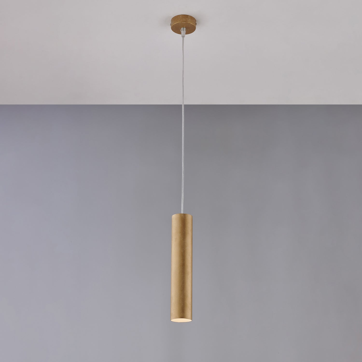 Sospensione Moderna A Cilindro Dag 1 Luce Gu10 In Ferro Laccato Oro