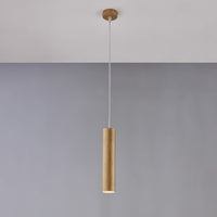 Sospensione Moderna A Cilindro Dag 1 Luce Gu10 In Ferro Laccato Oro