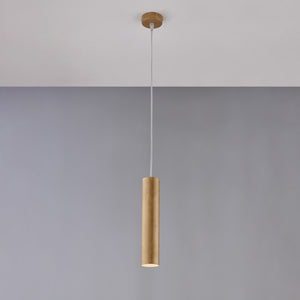 Sospensione Moderna A Cilindro Dag 1 Luce Gu10 In Ferro Laccato Oro